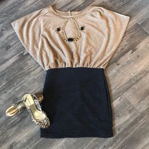 Black and gold dress